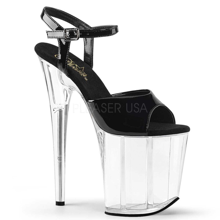 Women's Black Clear Heels