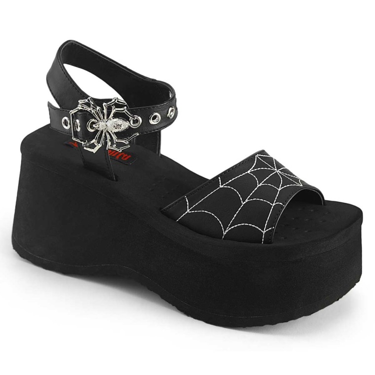 Pleaser Funn 10 Black Vegan Leather in Shoes Flats 55.95