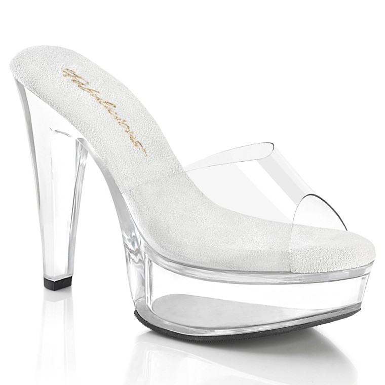 Cocktail-508, 5 inch clear ankle strap sandal