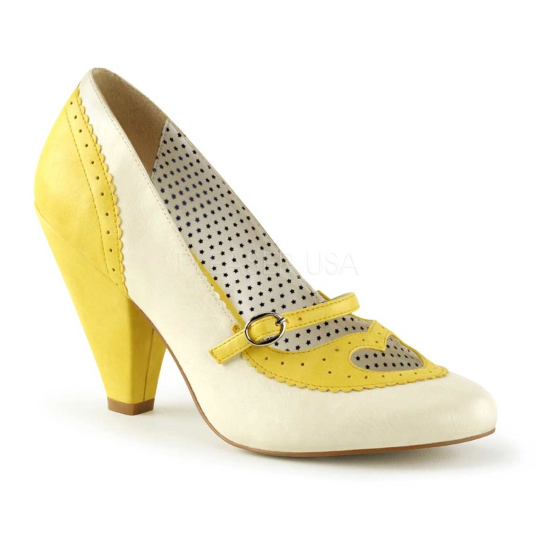 Yellow pleaser heels hotsell