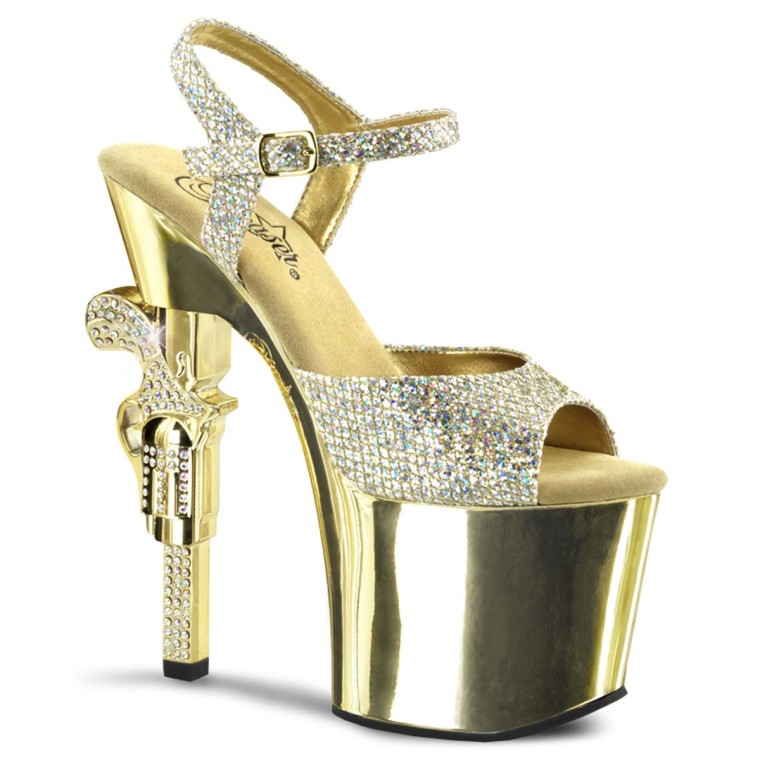SCHUTZ Gold Heels Size 6👠 4 inch heels. Perfect to... - Depop