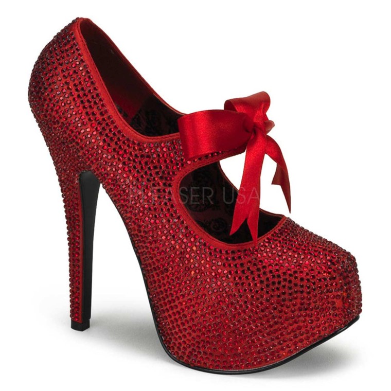 Bordello rhinestone heels discount
