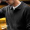 Vintage Crew Neck Sweater Loose Vertical Strip Winter Basic Pullovers - Black