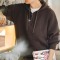 Casual Knit Sweater Half-zip Essentials Hoodies for Men Warm Hooded Sweatshirt Tops - Coffee