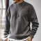 Casual Basic Style Mock Neck Sweater Thermal Head Cover Knitted Amekaji Shirt - Gray
