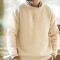 Casual Chenille Round Neck Jumper Mens Warm Skin-friendly Amekaji Knitwears Sweater - Beige