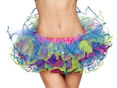 Rainbow with Sequin Trimmed Petticoat
