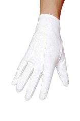 White Wrist Length Gloves