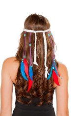 White Indian Headband