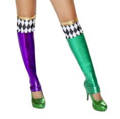 Green and Purple Jester Leggings