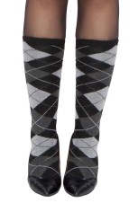 Grey Argyle Stocking