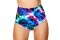 Printed High-Waisted Puckered Shorts