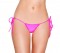 Full Back Tie Side Pucker Back Bottom - Hot Pink