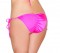 Full Back Tie Side Pucker Back Bottom - Hot Pink