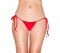 Full Back Tie Side Pucker Back Bottom - Red