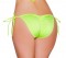Full Back Tie Side Pucker Back Bottom - Yellow