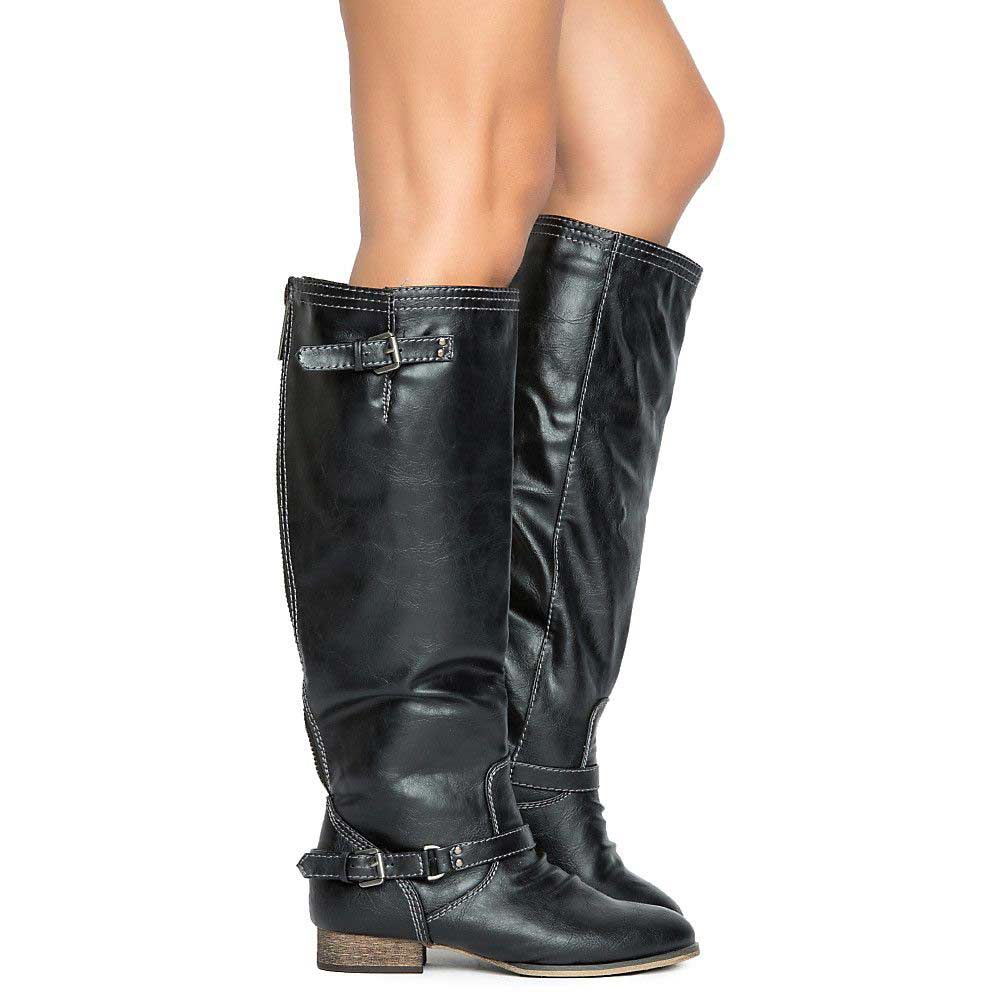 Womens black leather hotsell boots size 9
