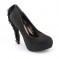 Milou - Beaded Heel Hidden Platform Pumps with Glitter Upper SPECIAL - Size 6