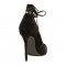 Pro Fusion - Velvet High Heel Stiletto Pumps with Lace-Up Closure SPECIAL - Size 8.5