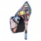 Sky High - Face Print `Great Style` Platform Pumps - Multi Blue SPECIAL - Size 6