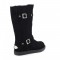 Urban Buckle Kid - Fur Interior Black Velvet Boots SPECIAL - Kids Size 10