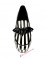 Banshee Bat Platform Heels - Black and White Stripe Vegan Leather SPECIAL