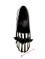 Banshee Bat Platform Heels - Black and White Stripe Vegan Leather SPECIAL