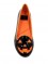 Lydia CoffinJackolantern Flat Slippers - Black Patent with Orange SPECIAL