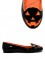 Lydia CoffinJackolantern Flat Slippers - Black Patent with Orange SPECIAL