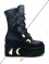 Stomp Mystik Moons Platform Boots - Black Reflective Vegan Leather SPECIAL