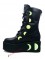 Stomp Mystik Moons Platform Boots - Black Reflective Vegan Leather SPECIAL