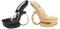 Loly Wood - Round Metal Heel - Top by Karo - Clear on Black SPECIAL