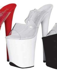 Tony Shoes 914-8 Clear on White SPECIAL - Size 5