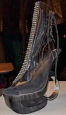 Tony Shoes Judy-St - Clear on Black Wood SPECIAL