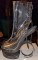 Tony Shoes Judy-St - Clear on Black Wood SPECIAL