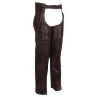HM814VB High Mileage Vintage Brown Leather Chap