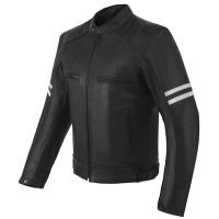 HMM537 Premium Cowhide Leather Street Cruiser Scooter Jacket with Conceal Carry