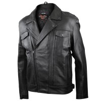 VL512 Vance Leather Mens Double Pistol Pete Leather Jacket