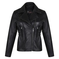 VL615 Vance Leather Ladies Premium Cowhide Braid and Stud Motorcycle Leather Jacket