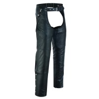 VL811 TG Four Pocket Top Grain Leather Chaps with Removable Liner