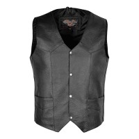 VL901 Vance Leather Mens Top Grain Plain Side Vest