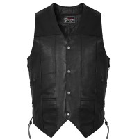 VL915S Vance Leather Mens Ten Pocket Vest of Basic Leather