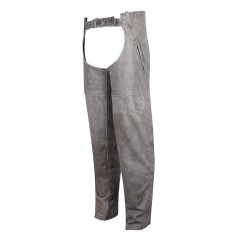 HM814DG High Mileage Distressed Grey Leather Chap