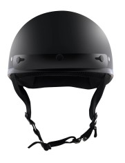 Detour Helmets D.O.T. Flat Black Half Helmet for Motorcycle Riders with Visor