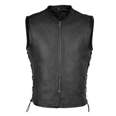 HMM931 Mens Premium High Mileage Leather Vest
