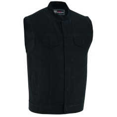 VB914BK Denim Club Vest in Black
