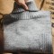 Vintage Grey Blend Turtleneck Mens Amekaji Knitwears Casual Sweater - Gray