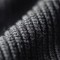 Vintage Black Knitted Henley Pullover Mens Amekaji Vertical Stripes Thick Sweater - Black