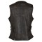 HML1037DB Ladies Distressed Brown Vest with Buckles