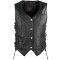 HML1040 Ladies Naked Leather Vest With Lace Sides